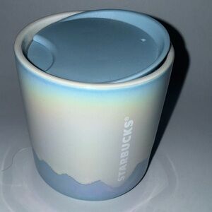 Starbucks Blue and White Ceramic Tumbler